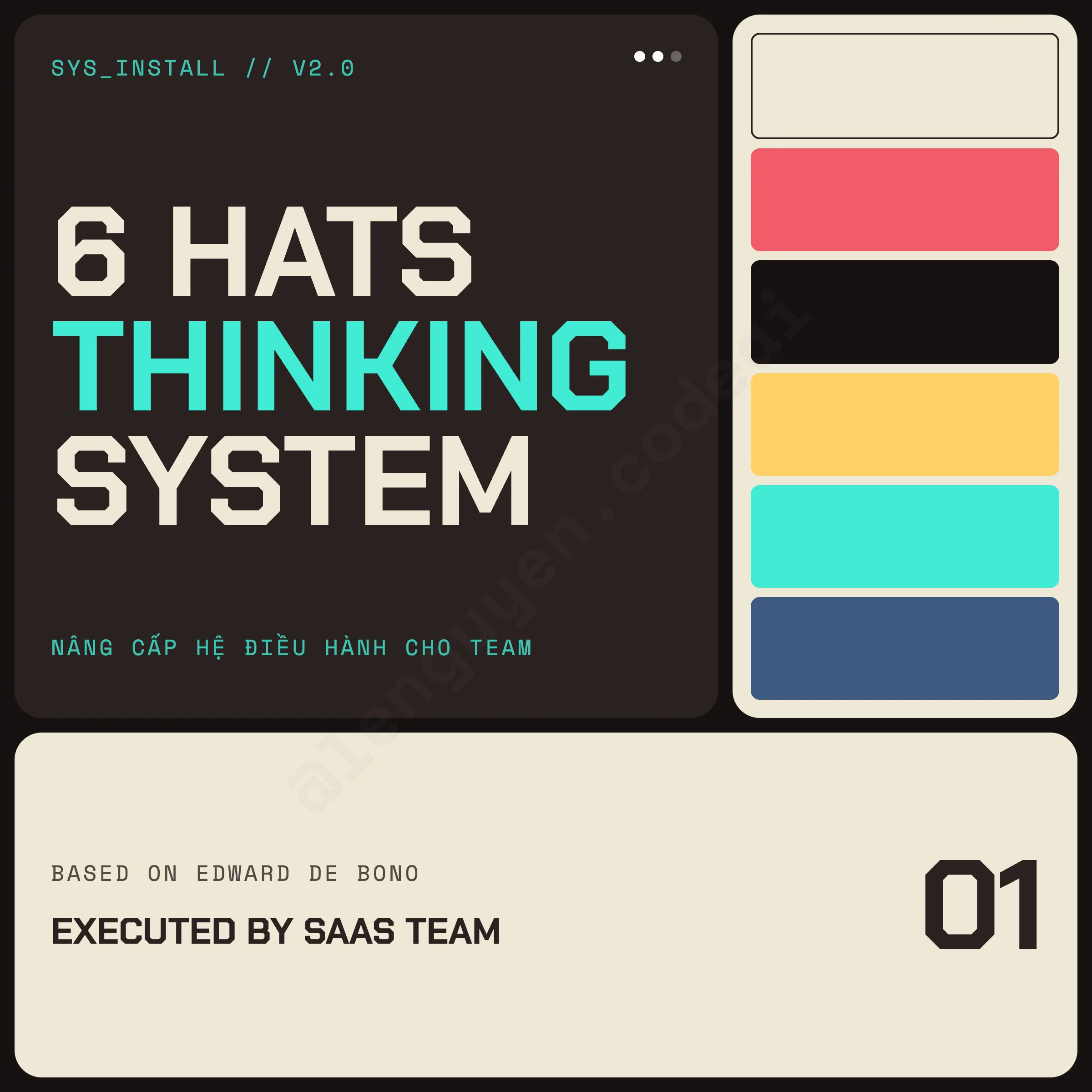 6 chiếc mũ tư duy trong vận hành team phát triển phần mềm